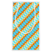 Colorful Turquoise Blue Oranje Yellow Pattern Klein Cadeauzakje (Voorkant)
