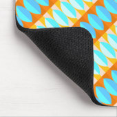 Colorful Turquoise Blue Oranje Yellow Pattern Muismat (Hoek)