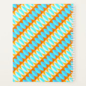 Colorful Turquoise Blue Oranje Yellow Pattern Planner (Achterkant)