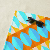 Colorful Turquoise Blue Oranje Yellow Pattern Strandlaken (In situ)