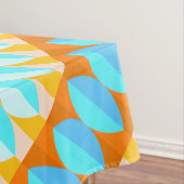 Colorful Turquoise Blue Oranje Yellow Pattern Tafelkleed (Voorbeeld)