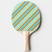Colorful Turquoise Blue Oranje Yellow Pattern Tafeltennisbatje (Achterkant)