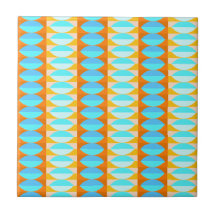 Colorful Turquoise Blue Oranje Yellow Pattern