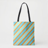 Colorful Turquoise Blue Oranje Yellow Pattern Tote Bag (Voorkant)