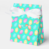Colorful Turquoise Easter Egg Pattern Bedankdoosjes (Voorkant Zijde)