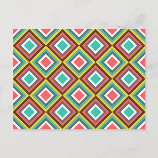 Colorful Turquoise Pink Aztec Native American Gift Briefkaart (Voorkant)