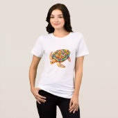 Colorful Turtle Graphic Tri-Blend Shirt (Voorkant volledig)
