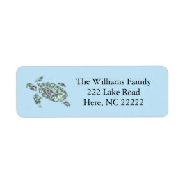 Colorful Turtle Return Address Labels