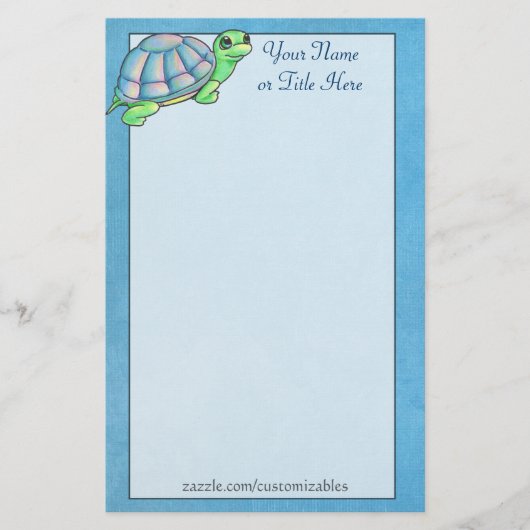 Colorful Turtle Stationery Briefpapier (Voorkant)