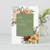 Colorful Tuscan Sunflower Vrijgezellenfeest Kaart (Staand voorkant)