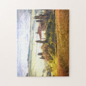 Colorful Tuscany Hills Scenic Landscape Watercolor Legpuzzel (Verticaal)