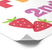 Colorful Tutti Frutti Birthday Welkom Poster (Hoek)