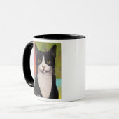 Colorful Tuxedo Cat Mok (Voorkant links)