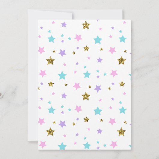 Colorful tween to teen party call kaart (Achterkant)