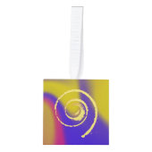 Colorful Twirls on Smudge Cube Ornament (Voorkant)
