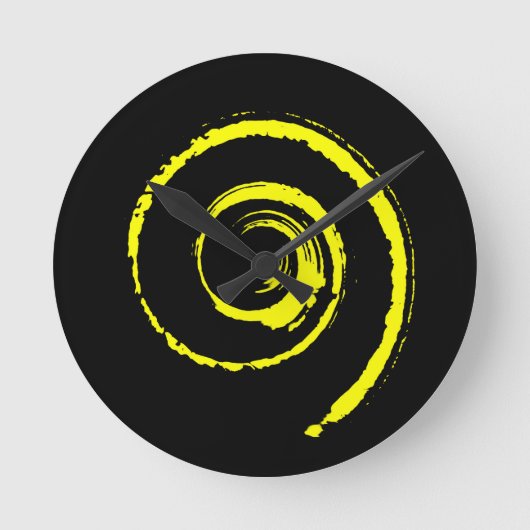 Colorful Twirls Ronde Klok (Voorkant)