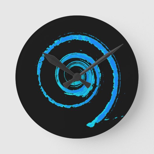 Colorful Twirls Ronde Klok (Voorkant)