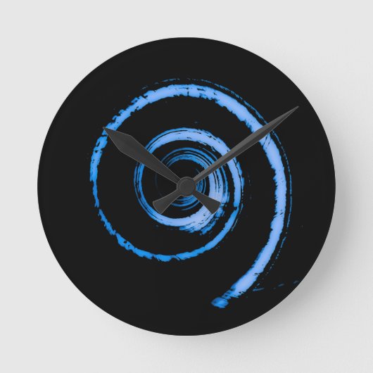 Colorful Twirls Ronde Klok (Voorkant)