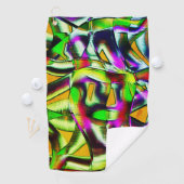 Colorful twisted cutouts limoen.., genoteerde kras golfhanddoek (Insitu)