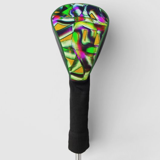 Colorful twisted cutouts limoen.., genoteerde kras golfheadcover (Voorkant)