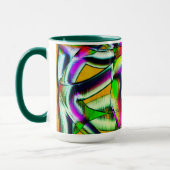 Colorful twisted cutouts limoen.., genoteerde kras mok (Links)