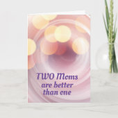 Colorful Two Moms Moederdag Kaart (Voorkant)