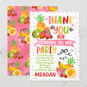 Colorful Two-tti Frutti Birthday Thanbjk You Card Kaart