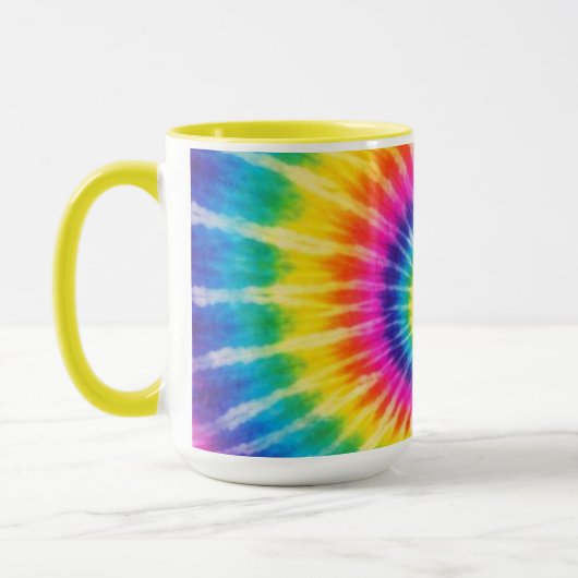 Colorful Tye-Dye Custom Name Gift Mok (Links)
