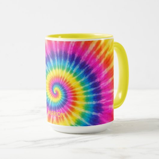 Colorful Tye-Dye Custom Name Gift Mok (Voorkant rechts)