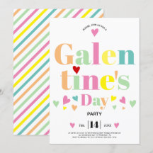 Colorful typografie Galentines Day party