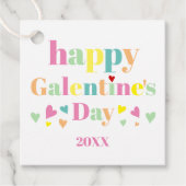 Colorful typografie Happy Galentines Day Bedankjes Labels (Voorkant)