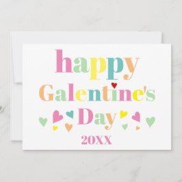 Colorful typografie Happy Galentines Day Feestdagenkaart