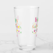Colorful typografie Happy Galentines Day Glas (Links)