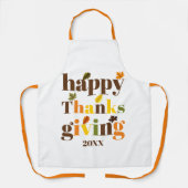 Colorful typografie Happy Thanksgiving herfst Schort (Voorkant)