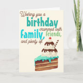 Colorful Typography Birthday Cake Ice Cream Kaart (Voorkant)