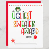 Colorful Ugliest Sweater Winner Award certificaat (Voorkant / Achterkant)