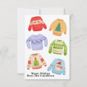 Colorful Ugly Sweater Non-Fotokerstkaart  Kaart (Voorkant)