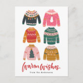 Colorful Ugly Sweater Non-Photo Feestdagenkaart (Voorkant)