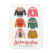 Colorful Ugly Sweater Non-Photo Holiday Magneet (Verticaal)