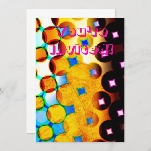 Colorful-uitnodigingen Kaart (Voorkant / Achterkant)