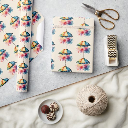 Colorful Umbrella Cadeaupapier (Crafts)