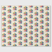Colorful Umbrella Cadeaupapier (Vlak)