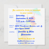 Colorful Umbrella Drink Cocktail Party Kaart (Achterkant)