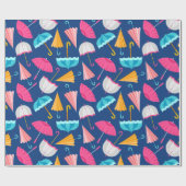 Colorful Umbrella Pattern Cadeaupapier (Vlak)