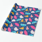 Colorful Umbrella Pattern Cadeaupapier (Uitgerold)