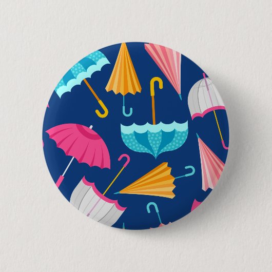 Colorful Umbrella Pattern Ronde Button 5,7 Cm (Voorkant)
