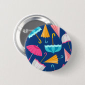 Colorful Umbrella Pattern Ronde Button 5,7 Cm (Voorkant /achterkant)