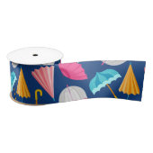 Colorful Umbrella Pattern Satijnen Lint (Spoel)