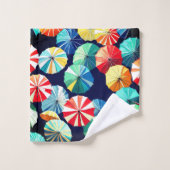 Colorful Umbrellas Bad Handdoek (Wasdoekje)
