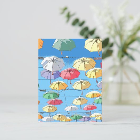 Colorful Umbrellas Briefkaart (Staand voorkant)
